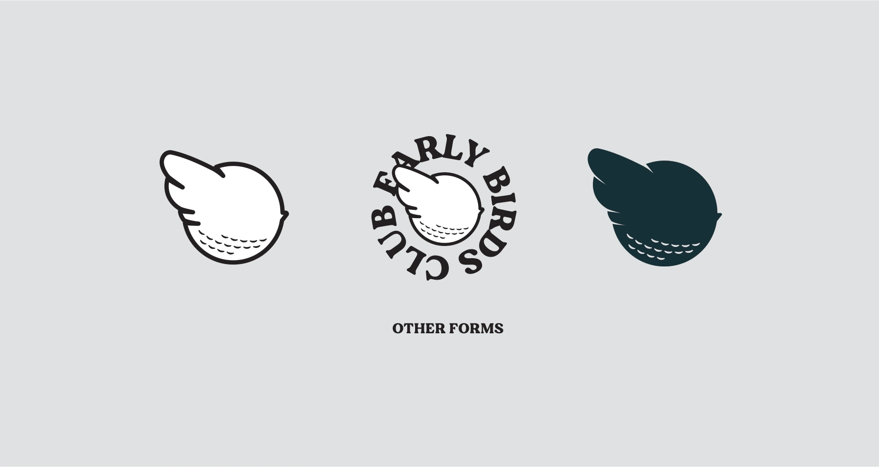 Early Birds Club symbol and typographic lockups